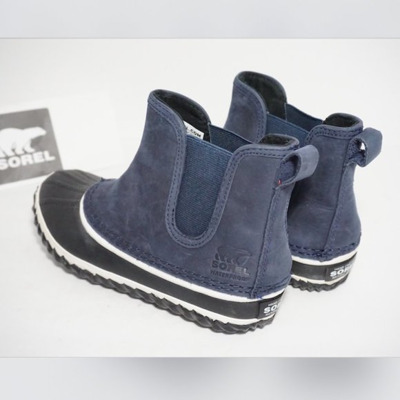 🆕SOREL Out 'N About Waterproof Chelsea Boot Navy - Picture 7 of 8